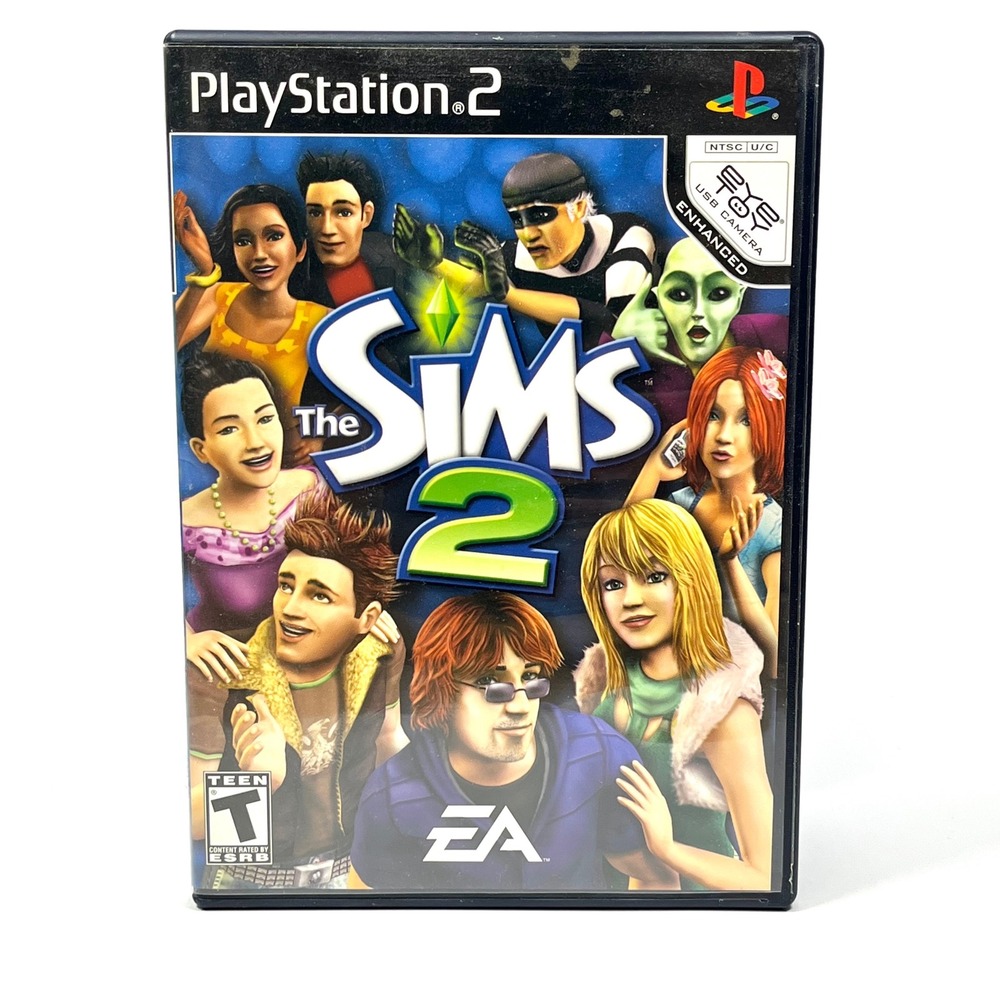 The Sims 2 Sony PlayStation 2 PS2 Game Complete CIB EA Maxis 2005 Black Label